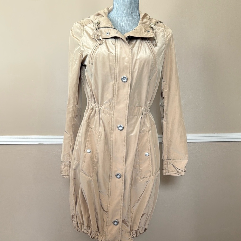 A/X ARMANI EXCHANGE TAN LIGHWEIGHT TRENCH DUSTER COAT SIZE EXTRA SMALL 🌟EUC🌟